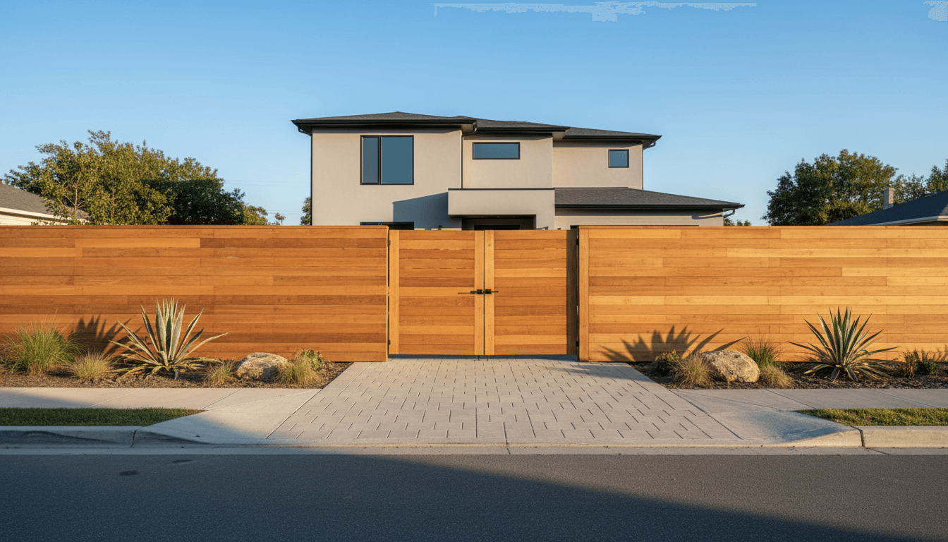 Fencing installation around Houston property
